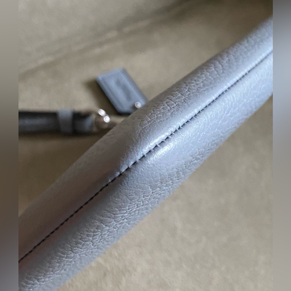 Coach Wristlet in Grey Blue Pebble Leather - Picture 5 of 9